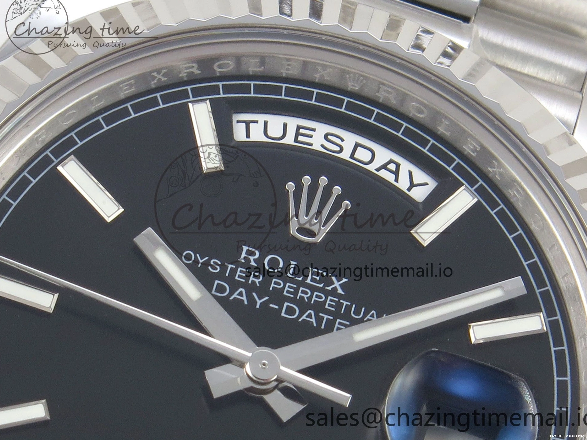 Good Copy Rolex Watches 1:1 (Gain Best Marker on Black Date Weight) Day SS V3 Bracelet Edition 40 228236 President VR3255 WellDesigned THBF Dial 268 0107